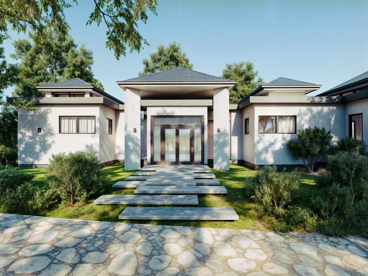 3D visualization of a mixed-use development project