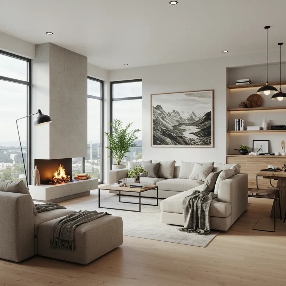 Photorealistic rendering of a residential community site plan